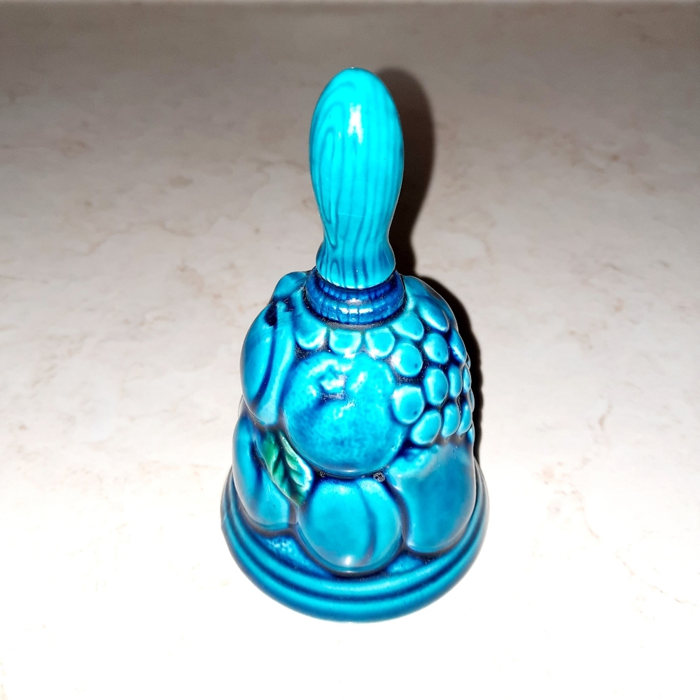 Vintage Bell Inarco Blue Mood Indigo Retro 3-D Fruit Decor